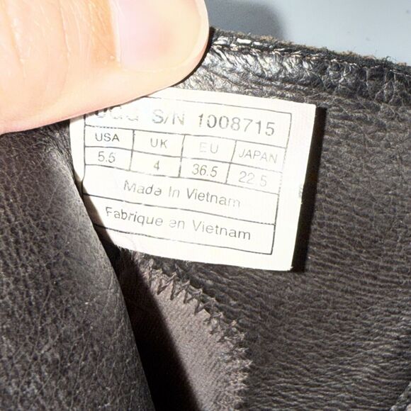 UGG MYRNA Brown Leather Wedge Ankle Boot Size 5.5 - Picture 9 of 9